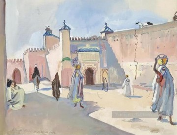 rue à Marrakech 1932 russe Peinture à l'huile